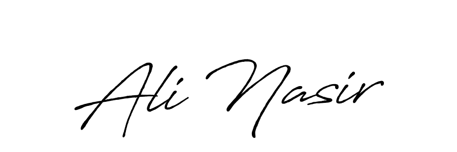 Also You can easily find your signature by using the search form. We will create Ali Nasir name handwritten signature images for you free of cost using Antro_Vectra_Bolder sign style. Ali Nasir signature style 7 images and pictures png