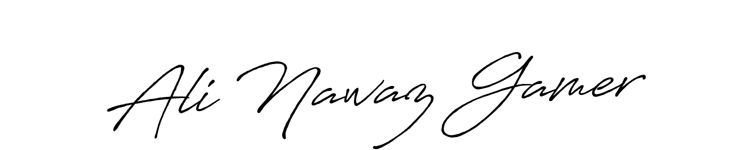 You should practise on your own different ways (Antro_Vectra_Bolder) to write your name (Ali Nawaz Gamer) in signature. don't let someone else do it for you. Ali Nawaz Gamer signature style 7 images and pictures png