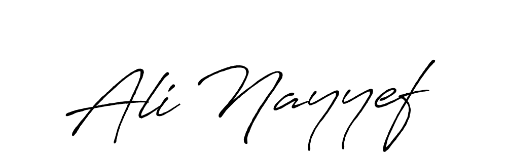 Also we have Ali Nayyef name is the best signature style. Create professional handwritten signature collection using Antro_Vectra_Bolder autograph style. Ali Nayyef signature style 7 images and pictures png