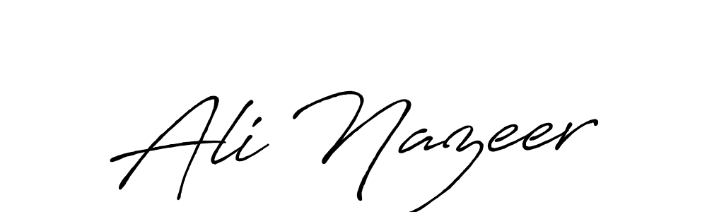 This is the best signature style for the Ali Nazeer name. Also you like these signature font (Antro_Vectra_Bolder). Mix name signature. Ali Nazeer signature style 7 images and pictures png
