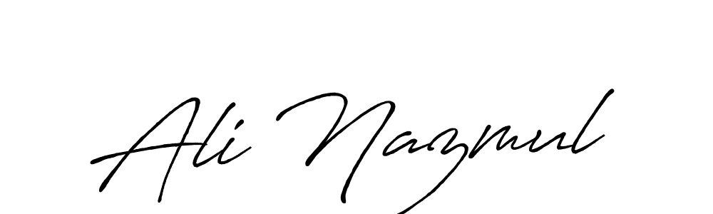 Also we have Ali Nazmul name is the best signature style. Create professional handwritten signature collection using Antro_Vectra_Bolder autograph style. Ali Nazmul signature style 7 images and pictures png