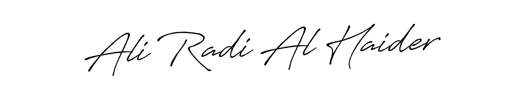 Also we have Ali Radi Al Haider name is the best signature style. Create professional handwritten signature collection using Antro_Vectra_Bolder autograph style. Ali Radi Al Haider signature style 7 images and pictures png