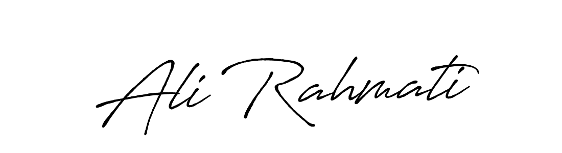 Also we have Ali Rahmati name is the best signature style. Create professional handwritten signature collection using Antro_Vectra_Bolder autograph style. Ali Rahmati signature style 7 images and pictures png