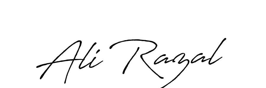 You should practise on your own different ways (Antro_Vectra_Bolder) to write your name (Ali Razal) in signature. don't let someone else do it for you. Ali Razal signature style 7 images and pictures png