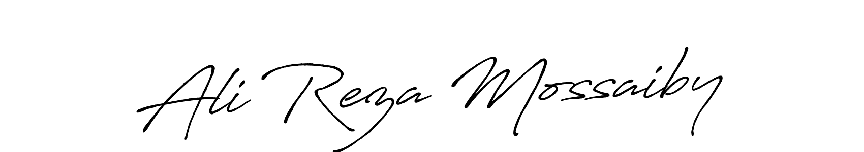 You should practise on your own different ways (Antro_Vectra_Bolder) to write your name (Ali Reza Mossaiby) in signature. don't let someone else do it for you. Ali Reza Mossaiby signature style 7 images and pictures png