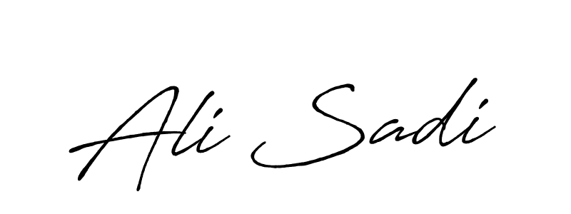 The best way (Antro_Vectra_Bolder) to make a short signature is to pick only two or three words in your name. The name Ali Sadi include a total of six letters. For converting this name. Ali Sadi signature style 7 images and pictures png