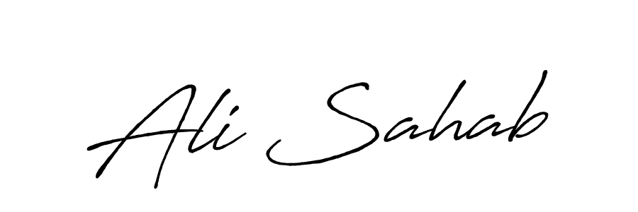 Also we have Ali Sahab name is the best signature style. Create professional handwritten signature collection using Antro_Vectra_Bolder autograph style. Ali Sahab signature style 7 images and pictures png