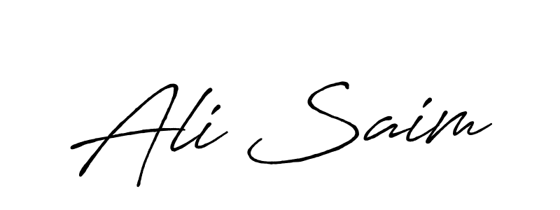 You can use this online signature creator to create a handwritten signature for the name Ali Saim. This is the best online autograph maker. Ali Saim signature style 7 images and pictures png
