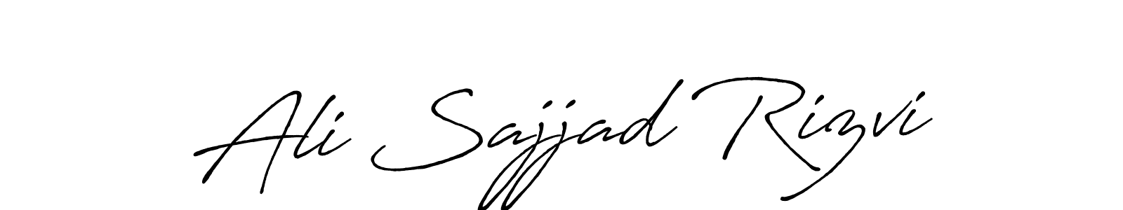 Make a beautiful signature design for name Ali Sajjad Rizvi. With this signature (Antro_Vectra_Bolder) style, you can create a handwritten signature for free. Ali Sajjad Rizvi signature style 7 images and pictures png