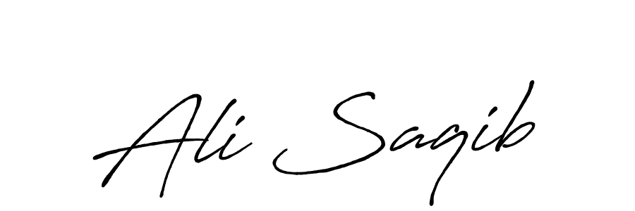 Design your own signature with our free online signature maker. With this signature software, you can create a handwritten (Antro_Vectra_Bolder) signature for name Ali Saqib. Ali Saqib signature style 7 images and pictures png