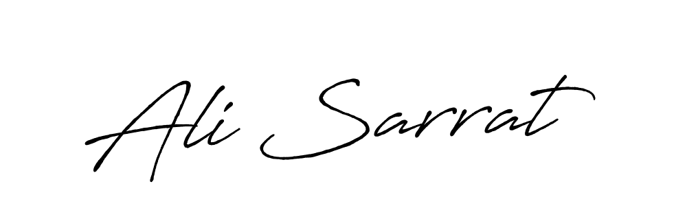 How to make Ali Sarrat name signature. Use Antro_Vectra_Bolder style for creating short signs online. This is the latest handwritten sign. Ali Sarrat signature style 7 images and pictures png