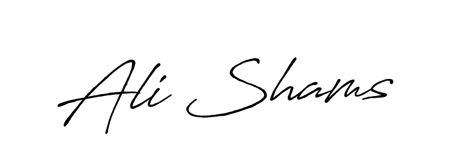 Ali Shams stylish signature style. Best Handwritten Sign (Antro_Vectra_Bolder) for my name. Handwritten Signature Collection Ideas for my name Ali Shams. Ali Shams signature style 7 images and pictures png