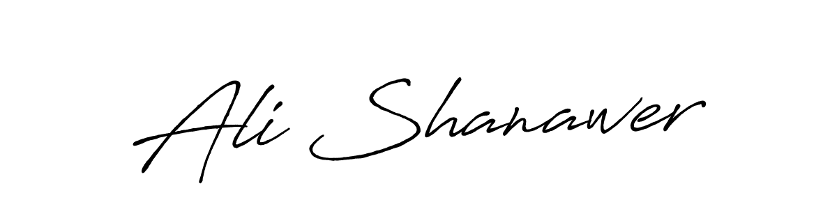How to make Ali Shanawer name signature. Use Antro_Vectra_Bolder style for creating short signs online. This is the latest handwritten sign. Ali Shanawer signature style 7 images and pictures png