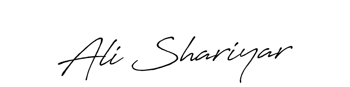 Similarly Antro_Vectra_Bolder is the best handwritten signature design. Signature creator online .You can use it as an online autograph creator for name Ali Shariyar. Ali Shariyar signature style 7 images and pictures png