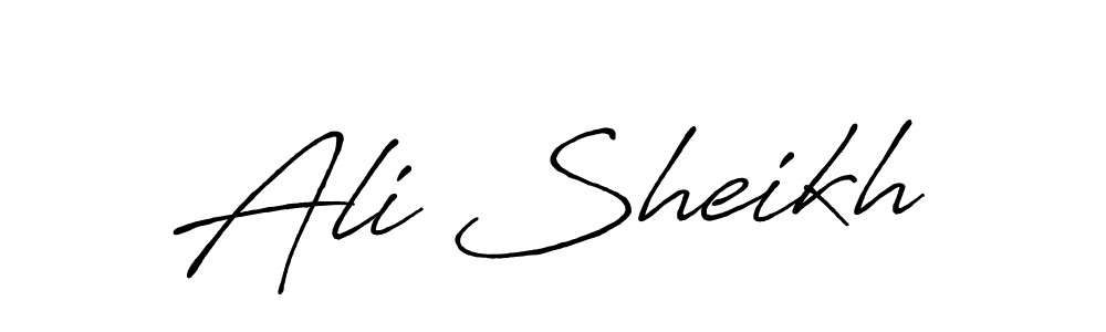 Also we have Ali Sheikh name is the best signature style. Create professional handwritten signature collection using Antro_Vectra_Bolder autograph style. Ali Sheikh signature style 7 images and pictures png