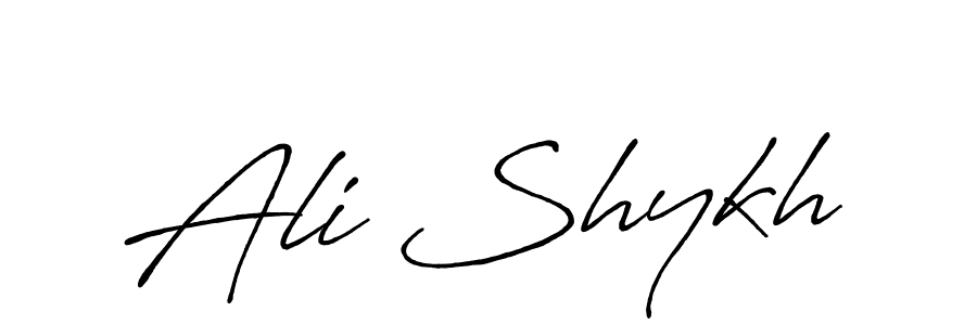 Design your own signature with our free online signature maker. With this signature software, you can create a handwritten (Antro_Vectra_Bolder) signature for name Ali Shykh. Ali Shykh signature style 7 images and pictures png