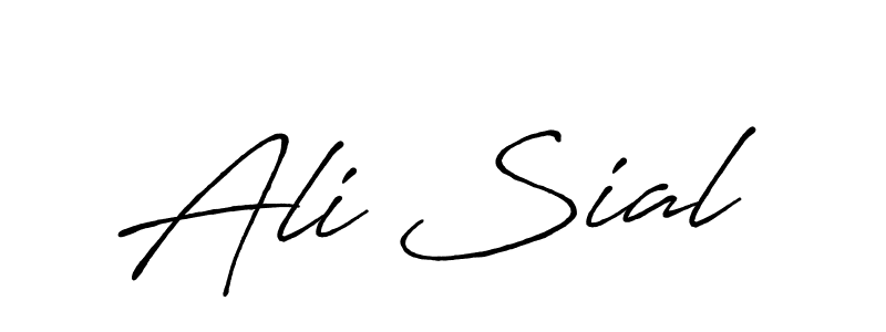 Design your own signature with our free online signature maker. With this signature software, you can create a handwritten (Antro_Vectra_Bolder) signature for name Ali Sial. Ali Sial signature style 7 images and pictures png