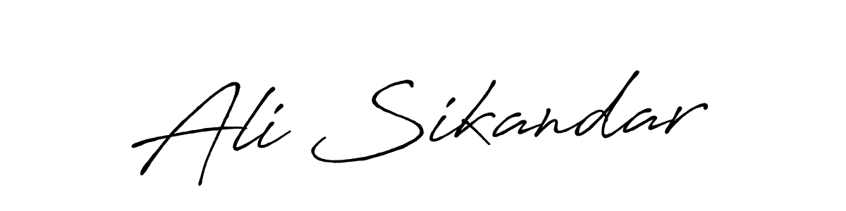 Use a signature maker to create a handwritten signature online. With this signature software, you can design (Antro_Vectra_Bolder) your own signature for name Ali Sikandar. Ali Sikandar signature style 7 images and pictures png