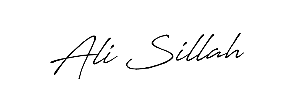 Make a beautiful signature design for name Ali Sillah. With this signature (Antro_Vectra_Bolder) style, you can create a handwritten signature for free. Ali Sillah signature style 7 images and pictures png