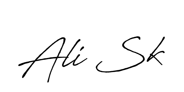 Use a signature maker to create a handwritten signature online. With this signature software, you can design (Antro_Vectra_Bolder) your own signature for name Ali Sk. Ali Sk signature style 7 images and pictures png