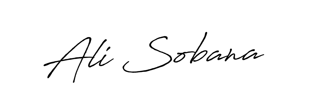 Make a beautiful signature design for name Ali Sobana. With this signature (Antro_Vectra_Bolder) style, you can create a handwritten signature for free. Ali Sobana signature style 7 images and pictures png