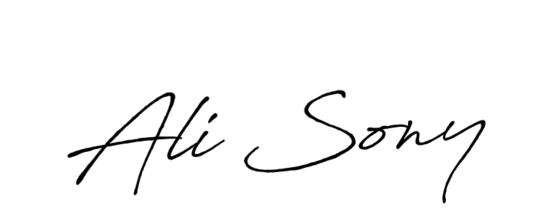 Create a beautiful signature design for name Ali Sony. With this signature (Antro_Vectra_Bolder) fonts, you can make a handwritten signature for free. Ali Sony signature style 7 images and pictures png