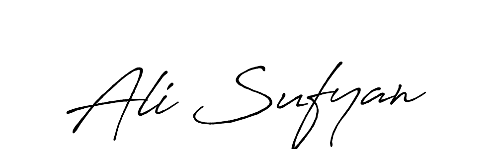 Ali Sufyan stylish signature style. Best Handwritten Sign (Antro_Vectra_Bolder) for my name. Handwritten Signature Collection Ideas for my name Ali Sufyan. Ali Sufyan signature style 7 images and pictures png