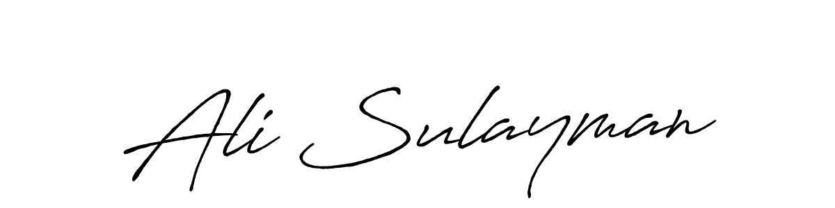Create a beautiful signature design for name Ali Sulayman. With this signature (Antro_Vectra_Bolder) fonts, you can make a handwritten signature for free. Ali Sulayman signature style 7 images and pictures png