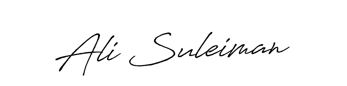 Create a beautiful signature design for name Ali Suleiman. With this signature (Antro_Vectra_Bolder) fonts, you can make a handwritten signature for free. Ali Suleiman signature style 7 images and pictures png