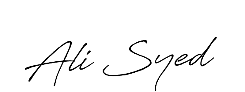 Use a signature maker to create a handwritten signature online. With this signature software, you can design (Antro_Vectra_Bolder) your own signature for name Ali Syed. Ali Syed signature style 7 images and pictures png