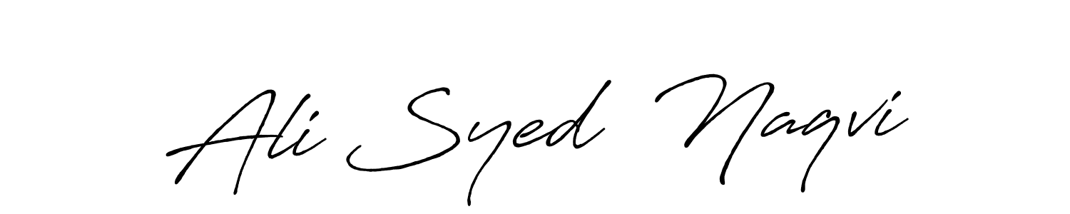 How to make Ali Syed  Naqvi name signature. Use Antro_Vectra_Bolder style for creating short signs online. This is the latest handwritten sign. Ali Syed  Naqvi signature style 7 images and pictures png