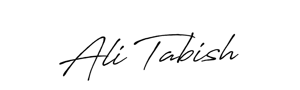 Make a beautiful signature design for name Ali Tabish. With this signature (Antro_Vectra_Bolder) style, you can create a handwritten signature for free. Ali Tabish signature style 7 images and pictures png