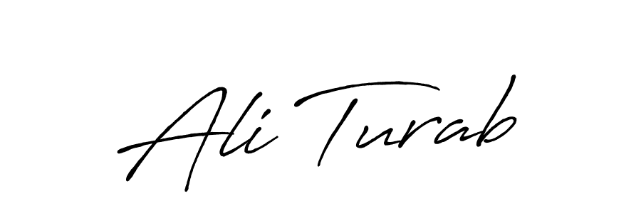 Design your own signature with our free online signature maker. With this signature software, you can create a handwritten (Antro_Vectra_Bolder) signature for name Ali Turab. Ali Turab signature style 7 images and pictures png