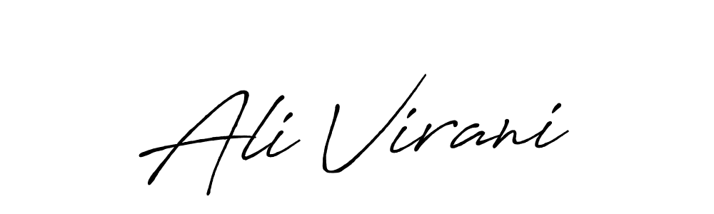 Similarly Antro_Vectra_Bolder is the best handwritten signature design. Signature creator online .You can use it as an online autograph creator for name Ali Virani. Ali Virani signature style 7 images and pictures png