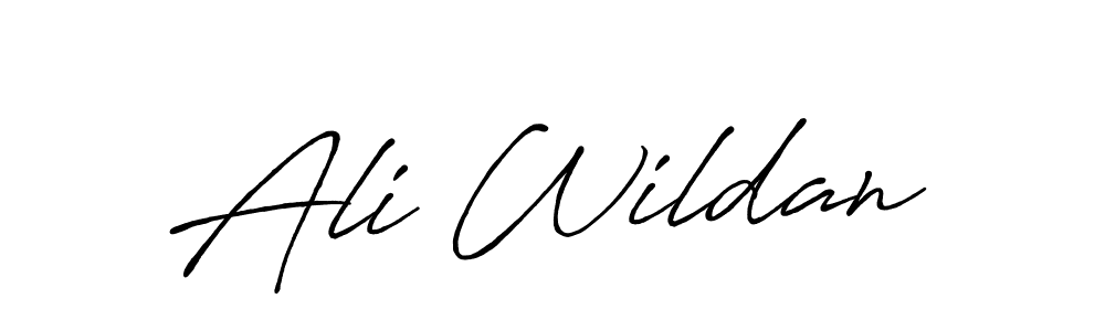 Use a signature maker to create a handwritten signature online. With this signature software, you can design (Antro_Vectra_Bolder) your own signature for name Ali Wildan. Ali Wildan signature style 7 images and pictures png