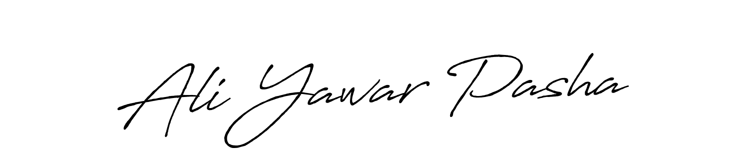 How to make Ali Yawar Pasha name signature. Use Antro_Vectra_Bolder style for creating short signs online. This is the latest handwritten sign. Ali Yawar Pasha signature style 7 images and pictures png