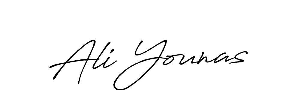 Use a signature maker to create a handwritten signature online. With this signature software, you can design (Antro_Vectra_Bolder) your own signature for name Ali Younas. Ali Younas signature style 7 images and pictures png