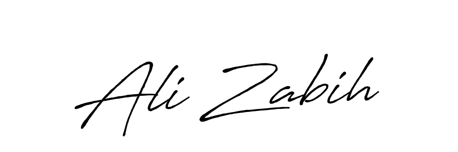 Also we have Ali Zabih name is the best signature style. Create professional handwritten signature collection using Antro_Vectra_Bolder autograph style. Ali Zabih signature style 7 images and pictures png