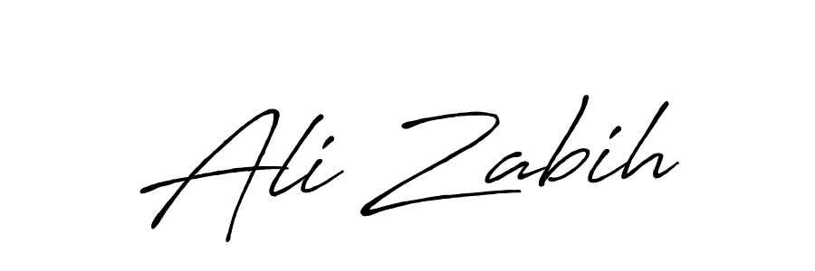 Make a beautiful signature design for name Ali Zabih. With this signature (Antro_Vectra_Bolder) style, you can create a handwritten signature for free. Ali Zabih signature style 7 images and pictures png