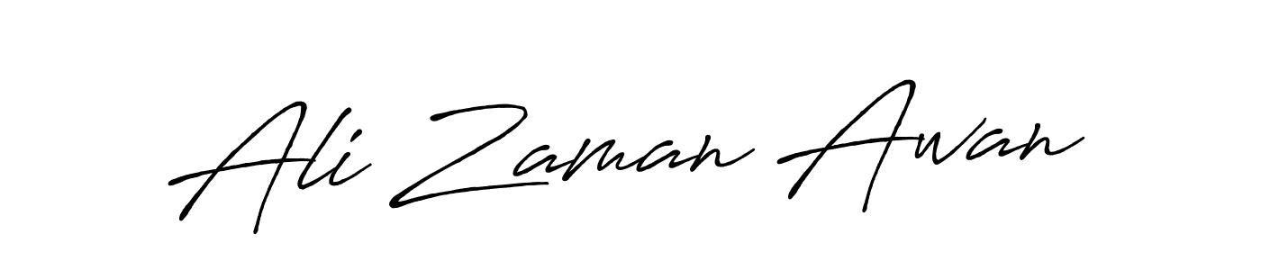 How to make Ali Zaman Awan signature? Antro_Vectra_Bolder is a professional autograph style. Create handwritten signature for Ali Zaman Awan name. Ali Zaman Awan signature style 7 images and pictures png