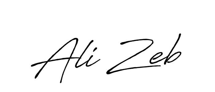 Make a beautiful signature design for name Ali Zeb. With this signature (Antro_Vectra_Bolder) style, you can create a handwritten signature for free. Ali Zeb signature style 7 images and pictures png