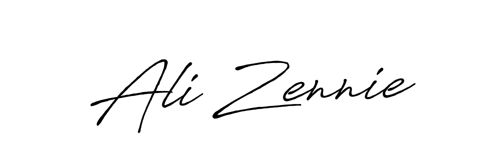Create a beautiful signature design for name Ali Zennie. With this signature (Antro_Vectra_Bolder) fonts, you can make a handwritten signature for free. Ali Zennie signature style 7 images and pictures png