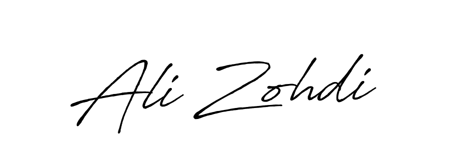 How to make Ali Zohdi name signature. Use Antro_Vectra_Bolder style for creating short signs online. This is the latest handwritten sign. Ali Zohdi signature style 7 images and pictures png