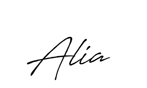 The best way (Antro_Vectra_Bolder) to make a short signature is to pick only two or three words in your name. The name Alia  include a total of six letters. For converting this name. Alia  signature style 7 images and pictures png