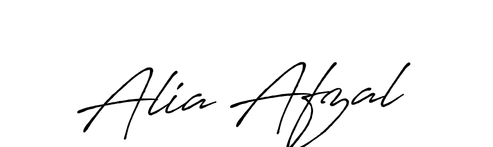 Make a beautiful signature design for name Alia Afzal. With this signature (Antro_Vectra_Bolder) style, you can create a handwritten signature for free. Alia Afzal signature style 7 images and pictures png