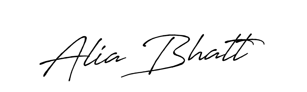 The best way (Antro_Vectra_Bolder) to make a short signature is to pick only two or three words in your name. The name Alia Bhatt include a total of six letters. For converting this name. Alia Bhatt signature style 7 images and pictures png