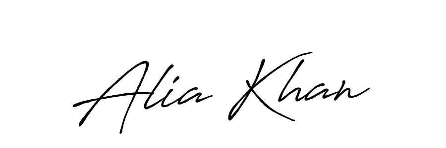 Design your own signature with our free online signature maker. With this signature software, you can create a handwritten (Antro_Vectra_Bolder) signature for name Alia Khan. Alia Khan signature style 7 images and pictures png