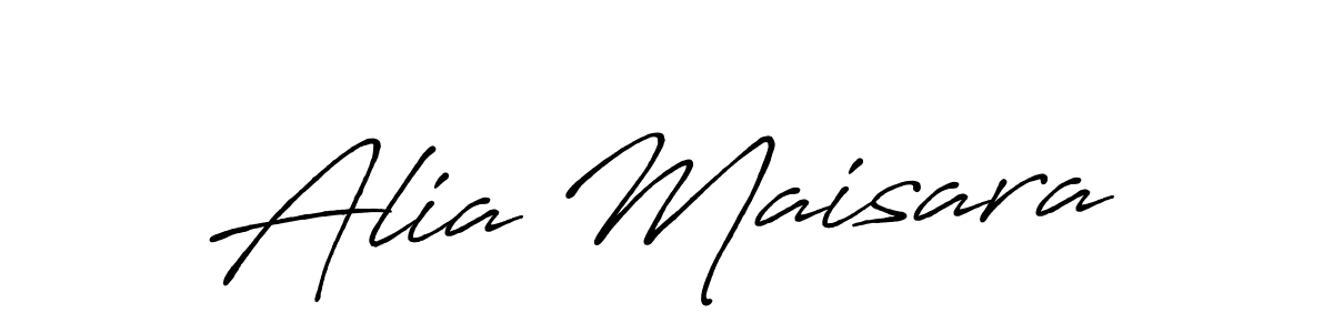 Design your own signature with our free online signature maker. With this signature software, you can create a handwritten (Antro_Vectra_Bolder) signature for name Alia Maisara. Alia Maisara signature style 7 images and pictures png