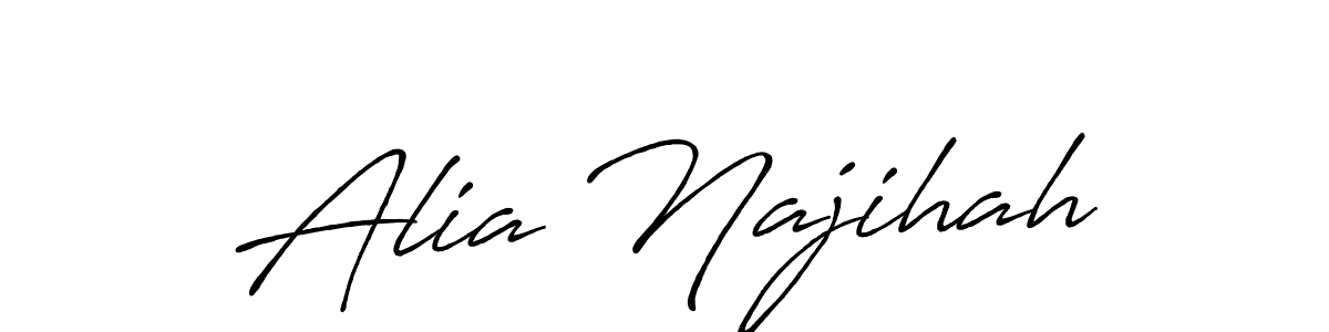 You can use this online signature creator to create a handwritten signature for the name Alia Najihah. This is the best online autograph maker. Alia Najihah signature style 7 images and pictures png