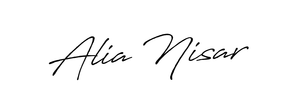 Alia Nisar stylish signature style. Best Handwritten Sign (Antro_Vectra_Bolder) for my name. Handwritten Signature Collection Ideas for my name Alia Nisar. Alia Nisar signature style 7 images and pictures png